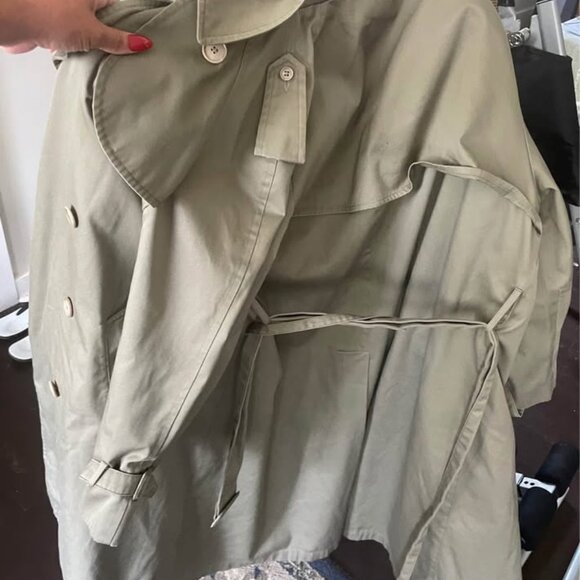 NICE LONDON FOG BELTED TRENCH COAT SIZE 18 1/2 REG MEN OR LADIES - Picture 4 of 6